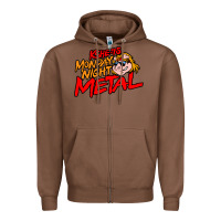 Chestnut MONDAY NIGHT METAL Zipper Hoodie - linhVisuals