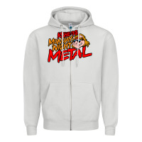 Dove Grey MONDAY NIGHT METAL Zipper Hoodie - linhVisuals