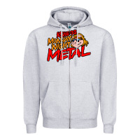 Heather Grey MONDAY NIGHT METAL Zipper Hoodie - linhVisuals