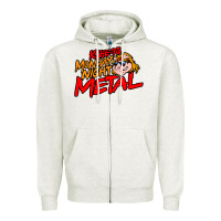 Oatmeal Heather MONDAY NIGHT METAL Zipper Hoodie - linhVisuals