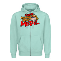 Seafoam MONDAY NIGHT METAL Zipper Hoodie - linhVisuals