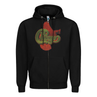 Black VINTAGE CHICAGO Zipper Hoodie - linhVisuals