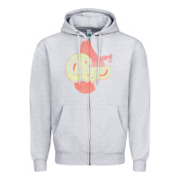 Heather Grey VINTAGE CHICAGO Zipper Hoodie - linhVisuals