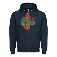 Navy VINTAGE CHICAGO Zipper Hoodie - linhVisuals
