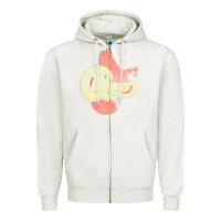 Oatmeal Heather VINTAGE CHICAGO Zipper Hoodie - linhVisuals