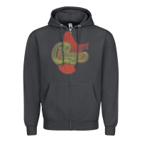 Smoke VINTAGE CHICAGO Zipper Hoodie - linhVisuals