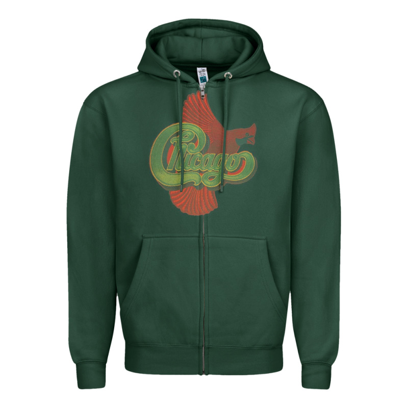 Vintage Chicago Zipper Hoodie by linhVisuals | Teevron
