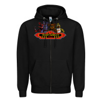 Black FREDDY FAZBEAR'S Zipper Hoodie - linhVisuals