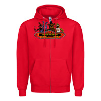 Red FREDDY FAZBEAR'S Zipper Hoodie - linhVisuals