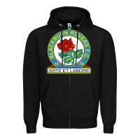Black blackburn-fc Zipper Hoodie - linhVisuals