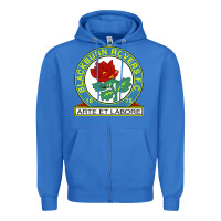 True Royal blackburn-fc Zipper Hoodie - linhVisuals