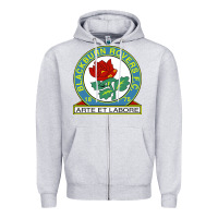 Heather Grey blackburn-fc Zipper Hoodie - linhVisuals