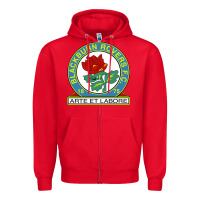 Red blackburn-fc Zipper Hoodie - linhVisuals