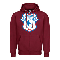 Burgundy cardiff-city-fc Zipper Hoodie - linhVisuals