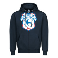 Navy cardiff-city-fc Zipper Hoodie - linhVisuals