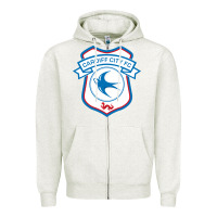 Oatmeal Heather cardiff-city-fc Zipper Hoodie - linhVisuals