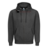 Charcoal Heather Mitchell College Zipper Hoodie - linhVisuals