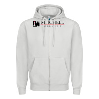 Dove Grey Mitchell College Zipper Hoodie - linhVisuals