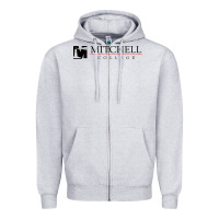 Heather Grey Mitchell College Zipper Hoodie - linhVisuals