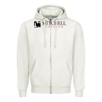 Oatmeal Heather Mitchell College Zipper Hoodie - linhVisuals