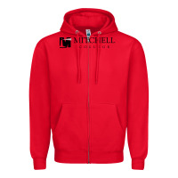 Red Mitchell College Zipper Hoodie - linhVisuals