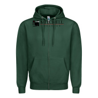 Sports Green Mitchell College Zipper Hoodie - linhVisuals