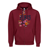Burgundy PARIS Zipper Hoodie - linhVisuals