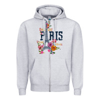 Heather Grey PARIS Zipper Hoodie - linhVisuals