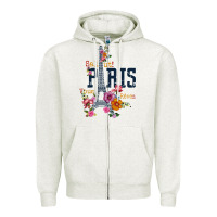Oatmeal Heather PARIS Zipper Hoodie - linhVisuals