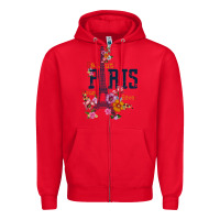Red PARIS Zipper Hoodie - linhVisuals