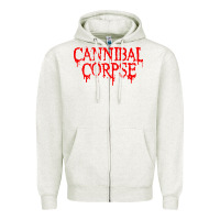 Oatmeal Heather cannibal music Zipper Hoodie - linhVisuals
