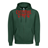 Sports Green cannibal music Zipper Hoodie - linhVisuals