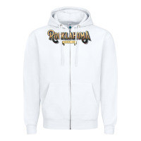 White 2022#ROCKLAHOMA Zipper Hoodie - linhVisuals