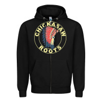 Black chickasaw roots headdress native american chickasaw nation Zipper Hoodie - linhVisuals