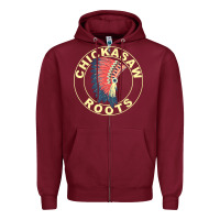 Burgundy chickasaw roots headdress native american chickasaw nation Zipper Hoodie - linhVisuals