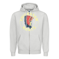 Dove Grey chickasaw roots headdress native american chickasaw nation Zipper Hoodie - linhVisuals