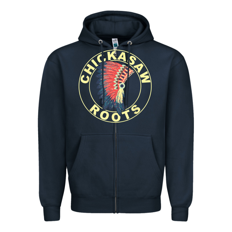 Chickasaw Roots Headdress Native American Chickasaw Nation Zipper Hoodie by linhVisuals | Teevron