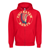 Red chickasaw roots headdress native american chickasaw nation Zipper Hoodie - linhVisuals