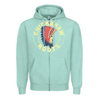 Seafoam chickasaw roots headdress native american chickasaw nation Zipper Hoodie - linhVisuals