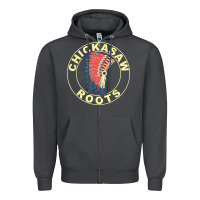 Smoke chickasaw roots headdress native american chickasaw nation Zipper Hoodie - linhVisuals