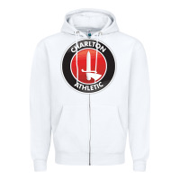 White charlton-fc Zipper Hoodie - linhVisuals