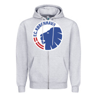 Heather Grey fc-københavn Zipper Hoodie - linhVisuals