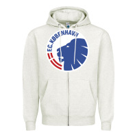 Oatmeal Heather fc-københavn Zipper Hoodie - linhVisuals