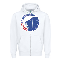 White fc-københavn Zipper Hoodie - linhVisuals
