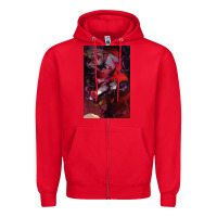 Red hazbin, hazbin hotel alastor, jeby,angel dust, demon Zipper Hoodie - linhVisuals