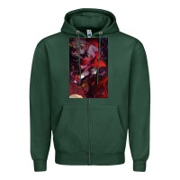 Sports Green hazbin, hazbin hotel alastor, jeby,angel dust, demon Zipper Hoodie - linhVisuals