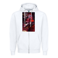 White hazbin, hazbin hotel alastor, jeby,angel dust, demon Zipper Hoodie - linhVisuals
