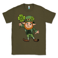 Army Green St. Patrick's day elf Classic Tee - CowGirlArtShop