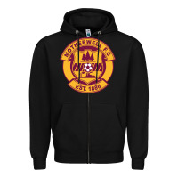 Black motherwell-fc Zipper Hoodie - linhVisuals