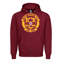 Burgundy motherwell-fc Zipper Hoodie - linhVisuals